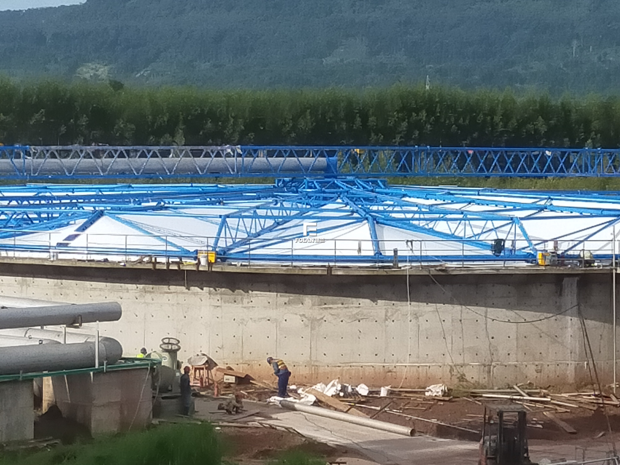 太陽紙業--老撾隨動式污水池加蓋項目